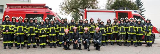 Die Mannschaft der Feuerwehr